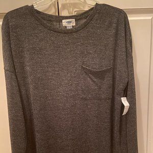 NWT Womens Old Navy Gray long sleeve shirt, size S